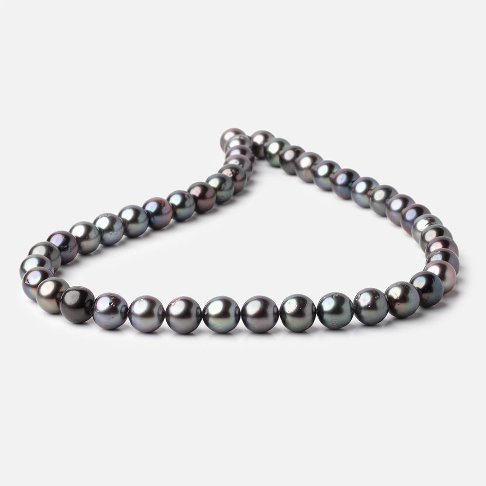 9-10mm Peacock Tahitian Saltwater Pearl Beads 16 inch 43 pieces AA - Beadsofcambay.com