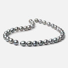 9 - 10mm Silver Tahitian Saltwater Pearl Beads 16 inch 36 pieces A - Beadsofcambay.com