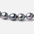 9 - 10mm Silver Tahitian Saltwater Pearl Beads 16 inch 36 pieces A - Beadsofcambay.com