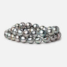 9 - 10mm Silver Tahitian Saltwater Pearl Beads 16 inch 39 pieces A - Beadsofcambay.com