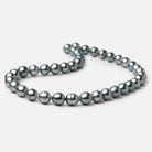9 - 10mm Silver Tahitian Saltwater Pearl Beads 16 inch 40 pieces A - Beadsofcambay.com
