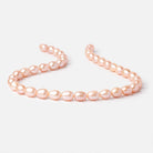 9 - 11mm Petal Pink Oval Freshwater Pearls 16 inch 36 Beads - Beadsofcambay.com