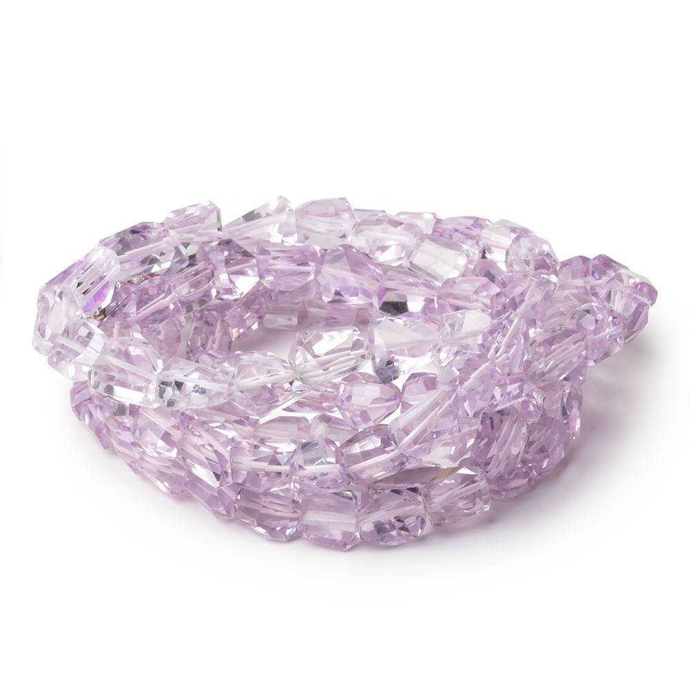 9 - 11mm Pink Amethyst Faceted Nugget Beads 15 inch 42 pieces - Beadsofcambay.com