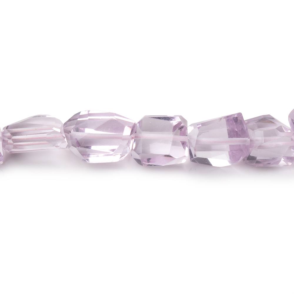 9 - 11mm Pink Amethyst Faceted Nugget Beads 15 inch 42 pieces - Beadsofcambay.com