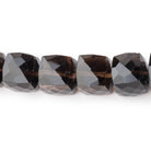 9 - 11mm Smoky Quartz Faceted Cube Beads 8 inch 21 pieces - Beadsofcambay.com