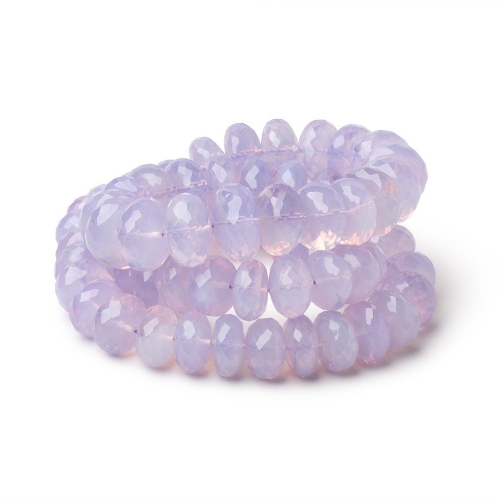 9-13.5mm Lavender Quartz Faceted Rondelle Beads 17 inch 67 pieces AAA - Beadsofcambay.com