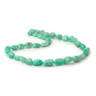 9 - 14mm Colombian Emerald Plain Nugget 16 inch 36 Beads AA - Beadsofcambay.com