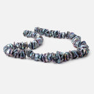 9-14mm Peacock Center Drill Keshi Freshwater Pearls 15 inch 90 Beads - Beadsofcambay.com