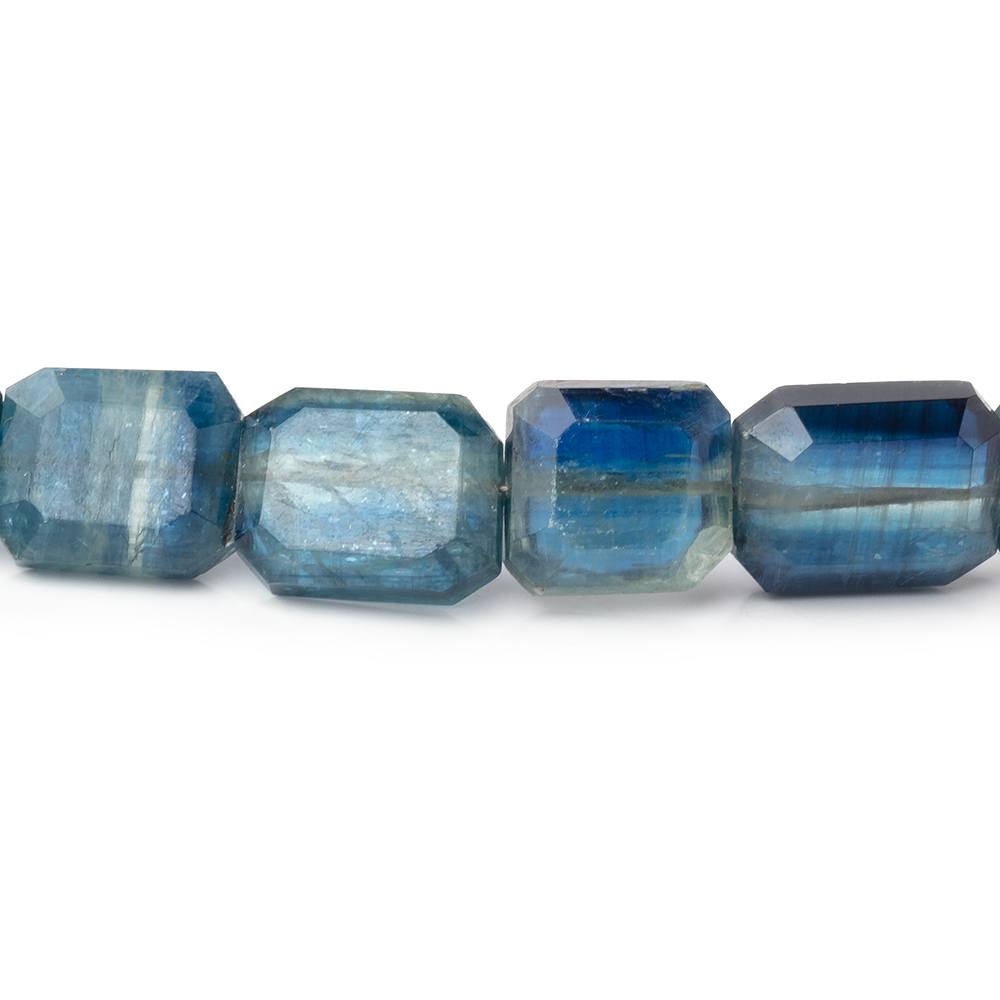 9 - 14mm Tanzanian Kyanite Emerald Cut Rectangle 7.75 inch 15 Beads - Beadsofcambay.com