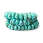 9 - 16.5mm Sleeping Beauty Turquoise Faceted Rondelle 18 inch 67 Beads AAA - Beadsofcambay.com