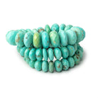 9 - 16.5mm Sleeping Beauty Turquoise Faceted Rondelle 18 inch 70 Beads AAA - Beadsofcambay.com
