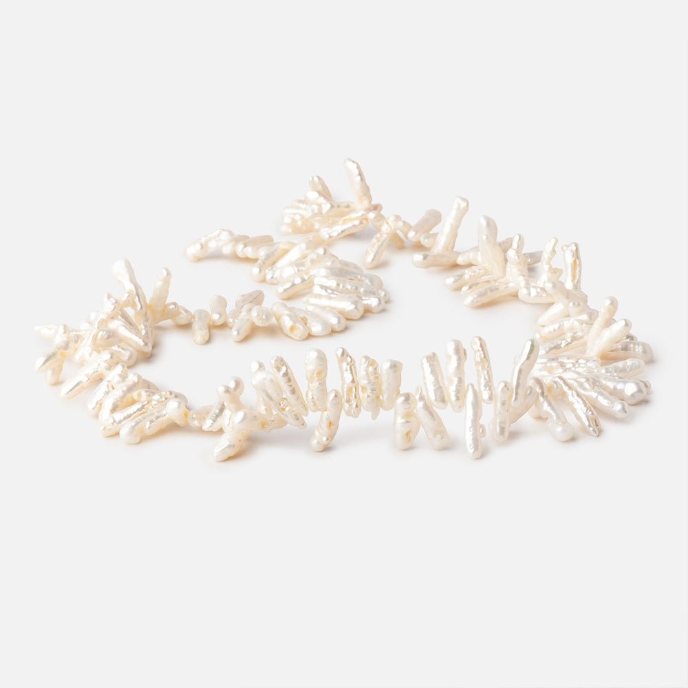 9 - 16mm Cream Top Drill Biwa Freshwater Pearls 16 inch 120 beads AA - Beadsofcambay.com