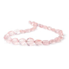 9-18mm Rose Quartz Plain Nugget Beads 18 inch 31 pieces AA - Beadsofcambay.com