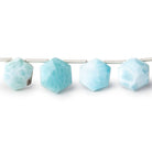 9 - 9.5mm Larimar Faceted Hexagon Beads 8 inch 16 pieces - Beadsofcambay.com