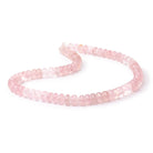 9 - 9.5mm Rose Quartz Faceted Rondelle Beads 16 inch 72 pieces AA - Beadsofcambay.com