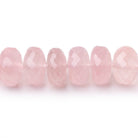 9 - 9.5mm Rose Quartz Faceted Rondelle Beads 16 inch 72 pieces AA - Beadsofcambay.com