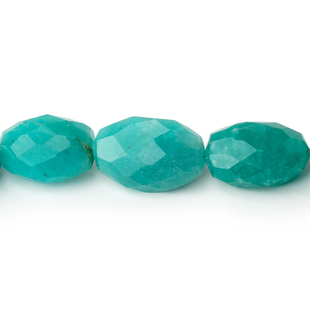 12x8-15x13mm Amazonite faceted oval beads 18 inch 33 pieces A Grade - BeadsofCambay.com