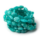 12x8-15x13mm Amazonite faceted oval beads 18 inch 33 pieces A Grade - BeadsofCambay.com