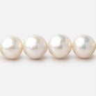 9.5-11mm Off White Near Round Freshwater Pearl Beads 15.75 inch 40 pieces - Beadsofcambay.com