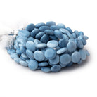 9.5 - 15mm Owyhee Blue Opal Plain Coin Beads 16 inch 34 pieces - Beadsofcambay.com