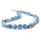 9.5 - 15mm Owyhee Blue Opal Plain Coin Beads 16 inch 34 pieces - Beadsofcambay.com