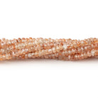 3mm Rose and Champagne Zircon Faceted Rondelle Beads 14 inch 200 pieces - BeadsofCambay.com