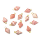 9.5x7.5mm Rhodochrosite Modified Shield Pendant 1 piece - Beadsofcambay.com