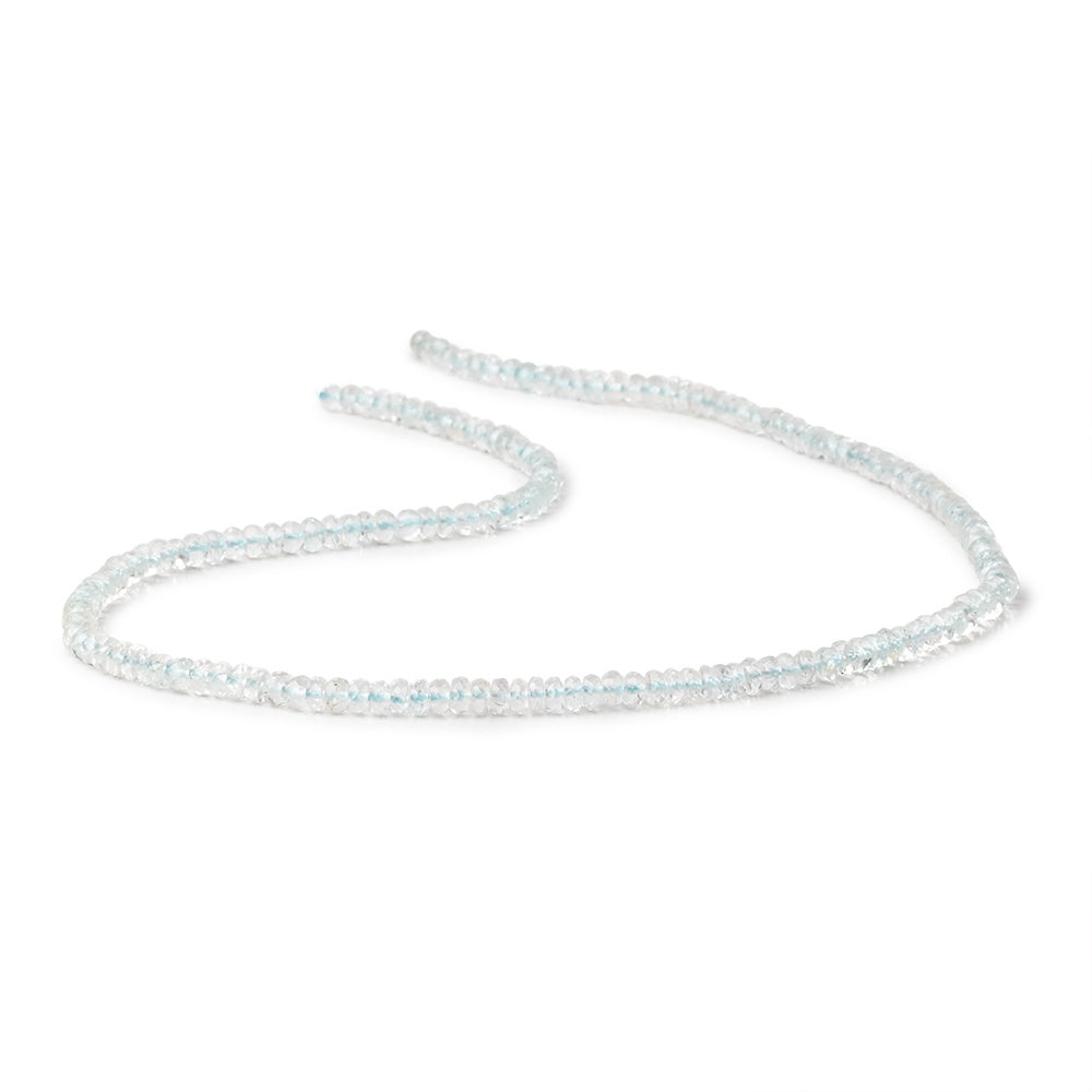 3.5-4mm Sky Blue Topaz Faceted Rondelle Beads 14.5 inch 172 beads - BeadsofCambay.com