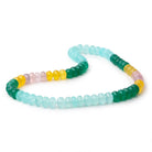 9mm Multi Color Chalcedony Faceted Rondelle 15.5 inch 65 Beads - Beadsofcambay.com
