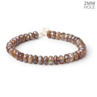 9mm Mystic Brown Labradorite Faceted Rondelles 40 Beads 2mm Hole - Beadsofcambay.com