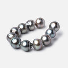9mm Tahitian 2mm Large Hole Saltwater Pearls 4 inch 10 Beads A - Beadsofcambay.com