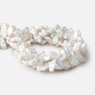 9x12 - 10x15.5mm White Keshi Side Drill Freshwater Pearl 16 inch 45 Beads - Beadsofcambay.com