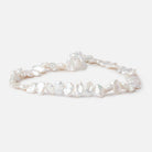 9x12 - 10x15.5mm White Keshi Side Drill Freshwater Pearl 16 inch 45 Beads - Beadsofcambay.com