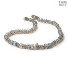9x4 - 12x4mm Labradorite Plain Nugget 16 inch 94 Beads 1mm Hole AA - Beadsofcambay.com