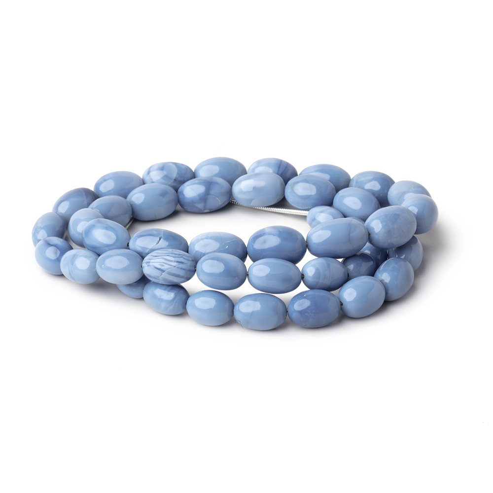 9x6-13x8mm Owyhee Blue Opal Plain Olive Beads 20 inch 44 pieces AA - Beadsofcambay.com