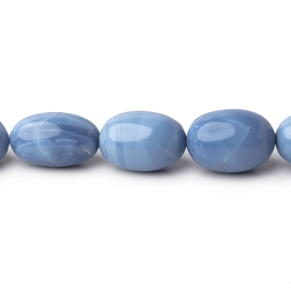 9x6-13x8mm Owyhee Blue Opal Plain Olive Beads 20 inch 44 pieces AA - Beadsofcambay.com