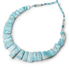 9x6 - 36x15mm Larimar Fancy Shape Collar 31 Beads - Beadsofcambay.com