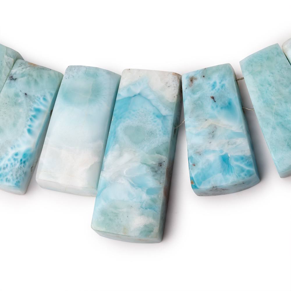 9x6 - 36x15mm Larimar Fancy Shape Collar 31 Beads - Beadsofcambay.com