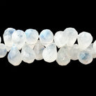 9x6mm Rainbow Moonstone Faceted Tear Drop 8.5 inch 59 Beads - Beadsofcambay.com