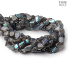 9x8 - 12x10mm Labradorite Plain Nugget 16 inch 41 Beads 1mm Hole - Beadsofcambay.com
