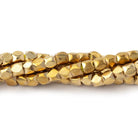 Hand Polished Red Brass Faceted Nugget Beads on an 8 inch Strand - Beadsofcambay.com