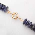 Iolite German Faceted Rondelle Necklace with a 14kt Gold Clasp AA - Beadsofcambay.com