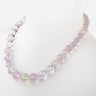 Kunzite Plain Round Necklace with a 14kt Gold Clasp AAA - Beadsofcambay.com