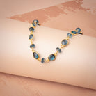 London Blue Topaz Vermeil Bezel & Faceted Rondelle Chain - 9 inches - Beadsofcambay.com