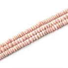 Lot of 3 Strands of 4mm Rhodochrosite Plain Rondelle Beads - Beadsofcambay.com