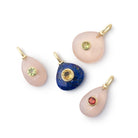 Lot of 4 Gemstone Pendants with Bezeled Inlays - Beadsofcambay.com