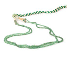 Lot of Two Emerald Plain Rondelle Bead Strands AA - Beadsofcambay.com