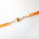 Mandarin Garnet Faceted Rondelle Necklace with a 14kt Gold Clasp AAA - Beadsofcambay.com