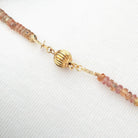 Multi Color Songea Sapphire Faceted Rondelle Necklace with a 14kt Gold Clasp AAA - Beadsofcambay.com