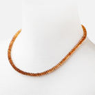 Ombré Golden Tourmaline Plain Disc Rondelle Necklace with a 14kt Gold Clasp AAA - Beadsofcambay.com